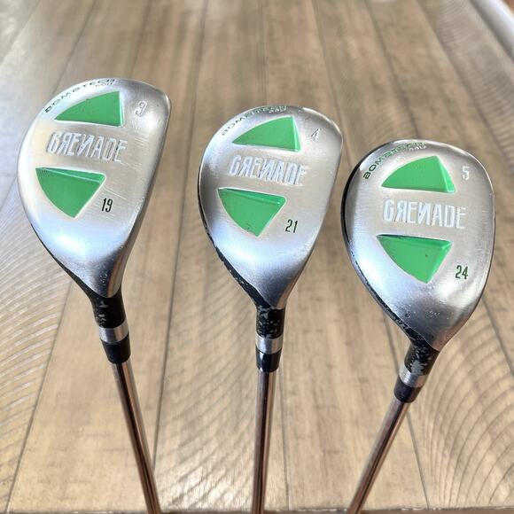 Bombtech Other - BombTech Grenade 3 4 5 Hybrid Set RH Regular Flex Steel Shafts Fair Condition